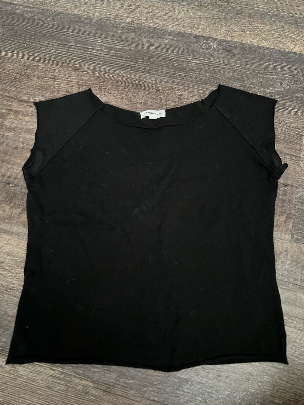 Black Women's Cap-Sleeve Tee